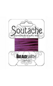 Beadsmith polyester soutache cord 3mm - Ruby glint